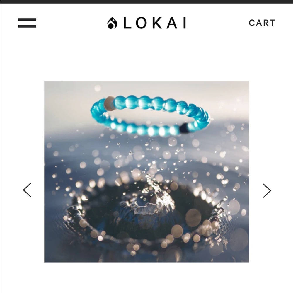 NWT Lokai Authentic Blue Water Cause bracelet size Medium